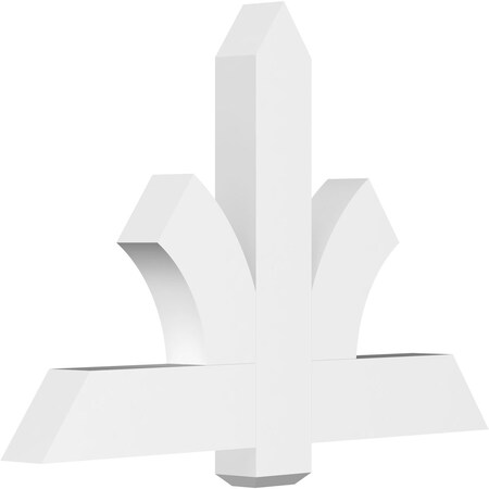 Ekena Millwork Redmond Architectural Grade PVC Gable Bracket, 48"W x 32"H x 4"D x 6"F, 16/12 Pitch GBP048X32X0406RED00